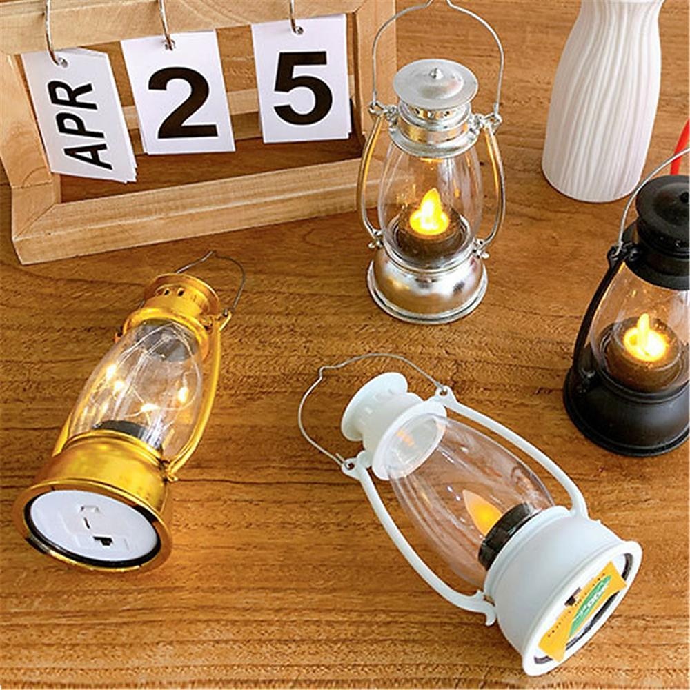 LED elektronisches Pferdelicht Kerzenlicht Retro kleine Öllampe elektronisches Kerzenlicht kreatives nostalgisches Windlicht Desktop-Ornament kleines Nachtlicht Festival Party dekorative Lichter 1St 2025 - $8.49 –P4