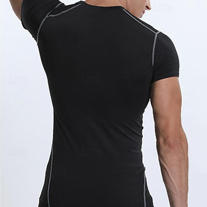 Hombre Bloque de color Camiseta Compresión Camisa atlética Camisa de gimnasia Camisa de fitness Verano Manga Corta Casual Ropa Deportiva Secado rápido Suave Transpirable Entrenamiento de gimnasio 2026 - $12.99 –P3