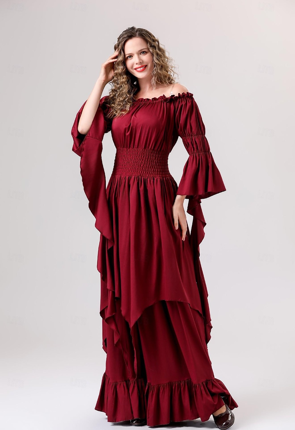 Retro Středověké Renesanční Šaty Šaty inspirované Regency Ren Faire Viking Elfí Dámské Keltské Fantazie Plesová maškaráda Večírek Dospělí Šaty 2025 - $43.99 –P20