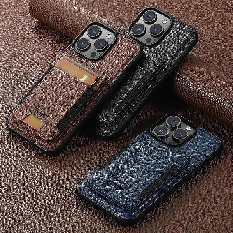 τηλέφωνο tok Για iPhone 16 iPhone 15 Pro Max Plus iPhone 14 13 12 Pro Max Plus Πίσω Κάλυμμα με βάση στήριξης Μαγνητική Υποστήριξη ασύρματης φόρτισης Ρετρό TPU PU δέρμα 2025 - $27.99 –P1