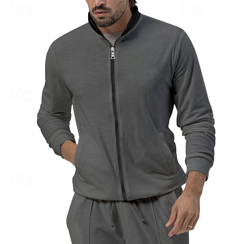 Per uomo Tuta Da Ginnastica Tuta da jogging 2 pezzi Zip intera Informale Autunno Manica lunga Traspirante Morbido Fitness Allenamento in palestra Corsa abbigliamento sportivo Abbigliamento sportivo del 2025 a $37.99 –P11