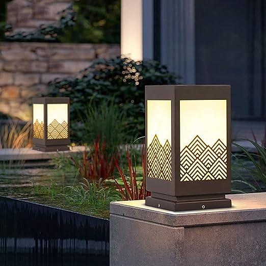 LED Outdoor Wall Lights Warm White 15/25cm Chinese Style Square Stainless Steel Column Head Light IP54 Outdoor Waterproof Garden Light Imitation Marble Lampshade Post Light LED Lawn Light Night Security Lighting 2026 - $217.49 –P5