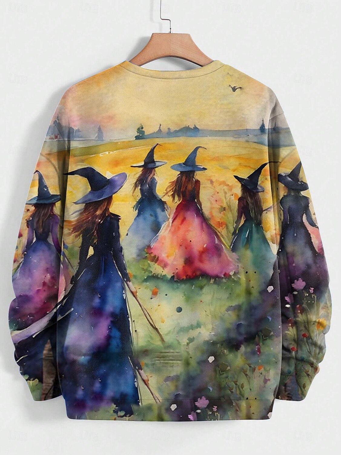 Mujer Sudadera de Halloween Pull-over Poliéster Bruja Víspera de Todos los Santos Estampado Casual Cuello Barco Manga Larga Top Microelástico Primavera Otoño invierno 2025 - $26.99 –P2