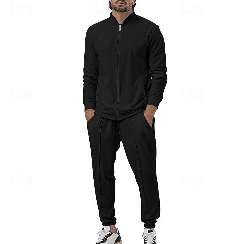 Per uomo Tuta Da Ginnastica Tuta da jogging 2 pezzi Zip intera Informale Autunno Manica lunga Traspirante Morbido Fitness Allenamento in palestra Corsa abbigliamento sportivo Abbigliamento sportivo del 2025 a $37.99 –P6