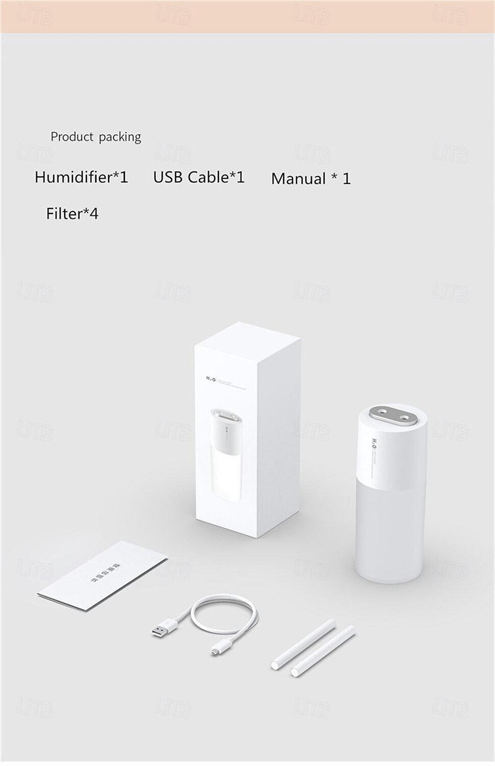2025年 ワイヤレス空気加湿器 アロマディフューザー USB充電式 ダブルノズル エッセンシャルオイルディフューザー ミストメーカー 加湿器  コレクション – $30.99 –P6