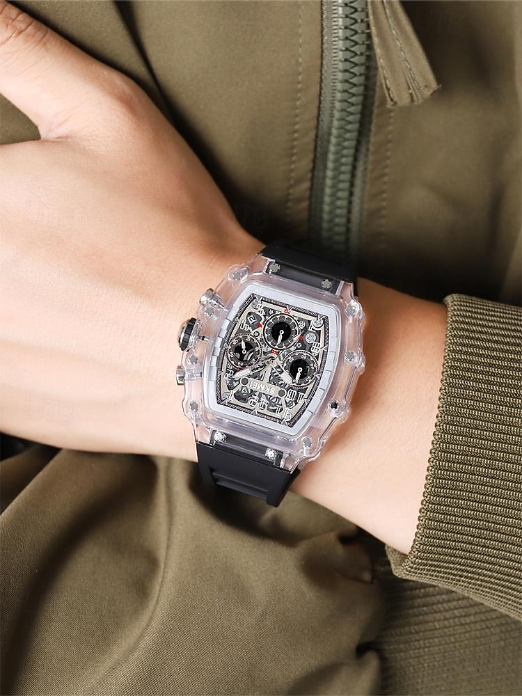 SKMEI Men Quartz Watch Outdoor Fashion Casual Wristwatch Stopwatch Countdown Calendar Waterproof Silicone Gel Watch 2026 - $42.99 –P13