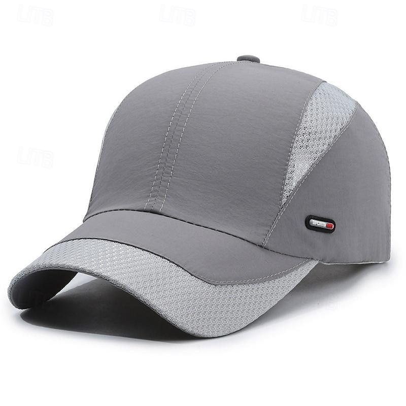 Herr Basebollkeps Solhatt Trucker Hat Svart Marinblå Chinlon Lappverk Mode Ledigt Gata Dagligen Färgblock Justerbara Solskyddskräm Andningsfunktion 2025 - $5.49 –P9
