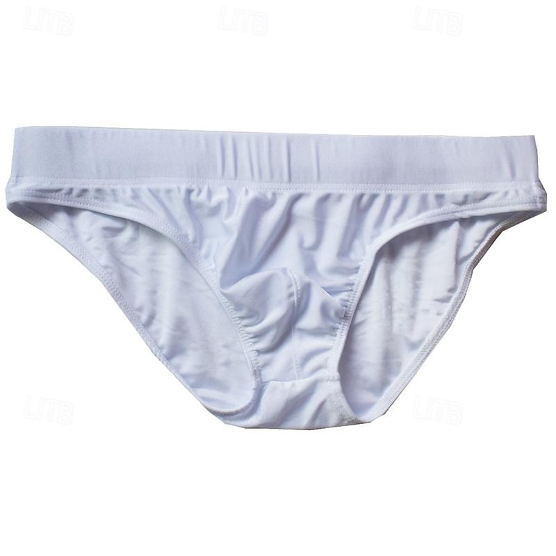 Men's 1 PCS Boxers Underwear Boxer Shorts Nylon Breathable Soft Comfortable Plain Mid Rise Black White 2026 - $8.99 –P19