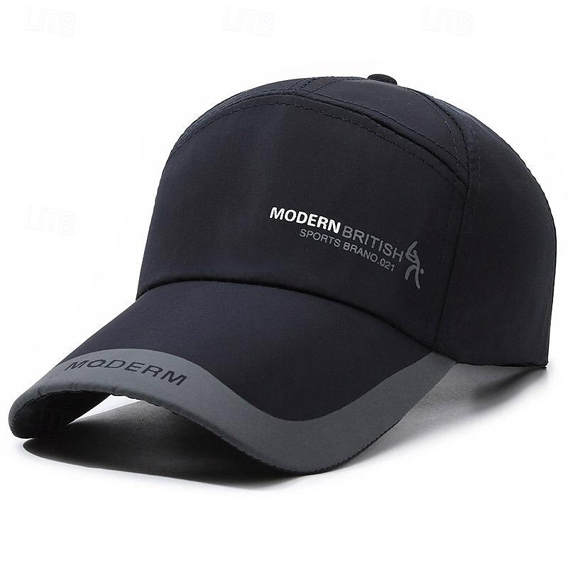 Herren Cap Basecap Sonnenhut Kappe Schwarz Rote Polyester Patchwork Modisch Brautkleider schlicht Strasse Täglich Farbblock Buchstabe Einstellbar Sonnenschutz Atmungsaktiv 2025 - $2.99 –P2