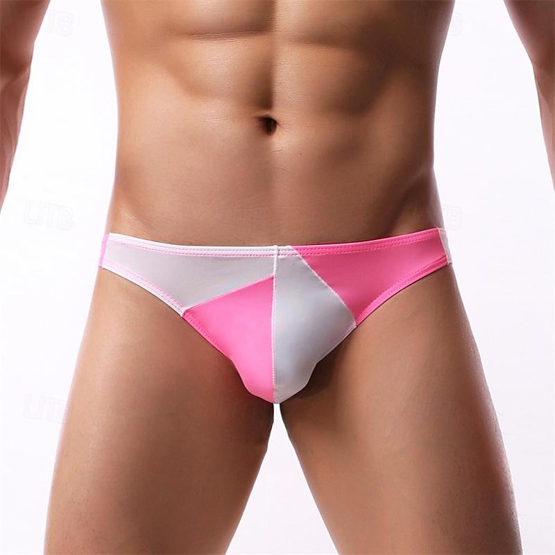 Herren 1 pc Unterwäsche Boxer Boxer-Shorts Patchwork Polyester Atmungsaktiv Weich Komfortabel Farbblock Mittlere Hüfthöhe Schwarz Weiß 2025 - $7.99 –P8