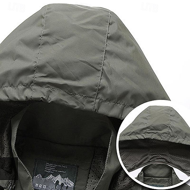 Per uomo Giacca Softshell Giubbino da escursione All'aperto Antivento Resistente all'acqua Felpa con cappuccio Giacca a vento Campeggio / Escursionismo / Speleologia Viaggi Nero Verde militare Cachi del 2025 a $31.99 –P8