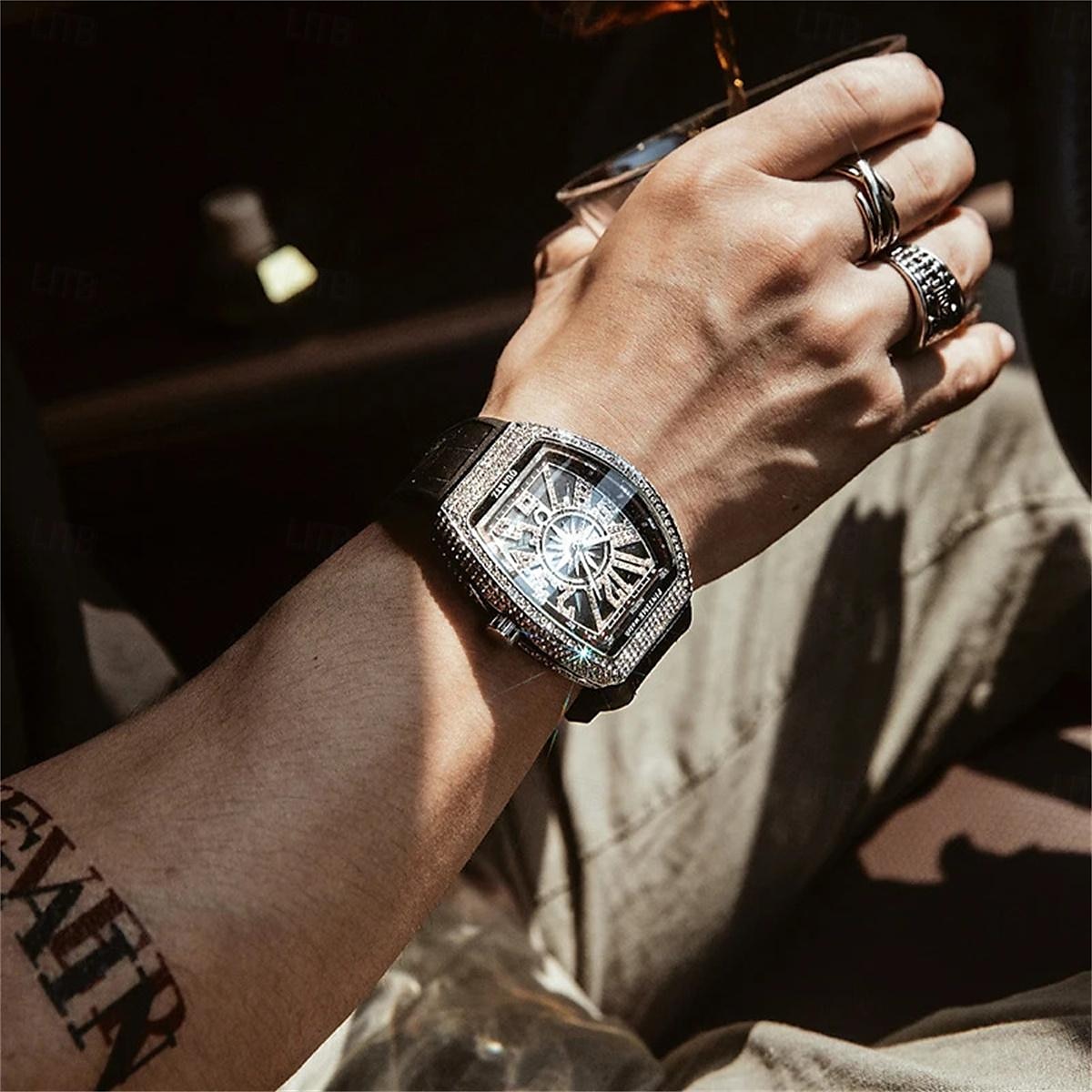 Herren Quarz Uhr Kreative Outdoor Modische Armbanduhr Kalender wasserdichte Dekoration Lederuhr 2025 - $32.99 –P9