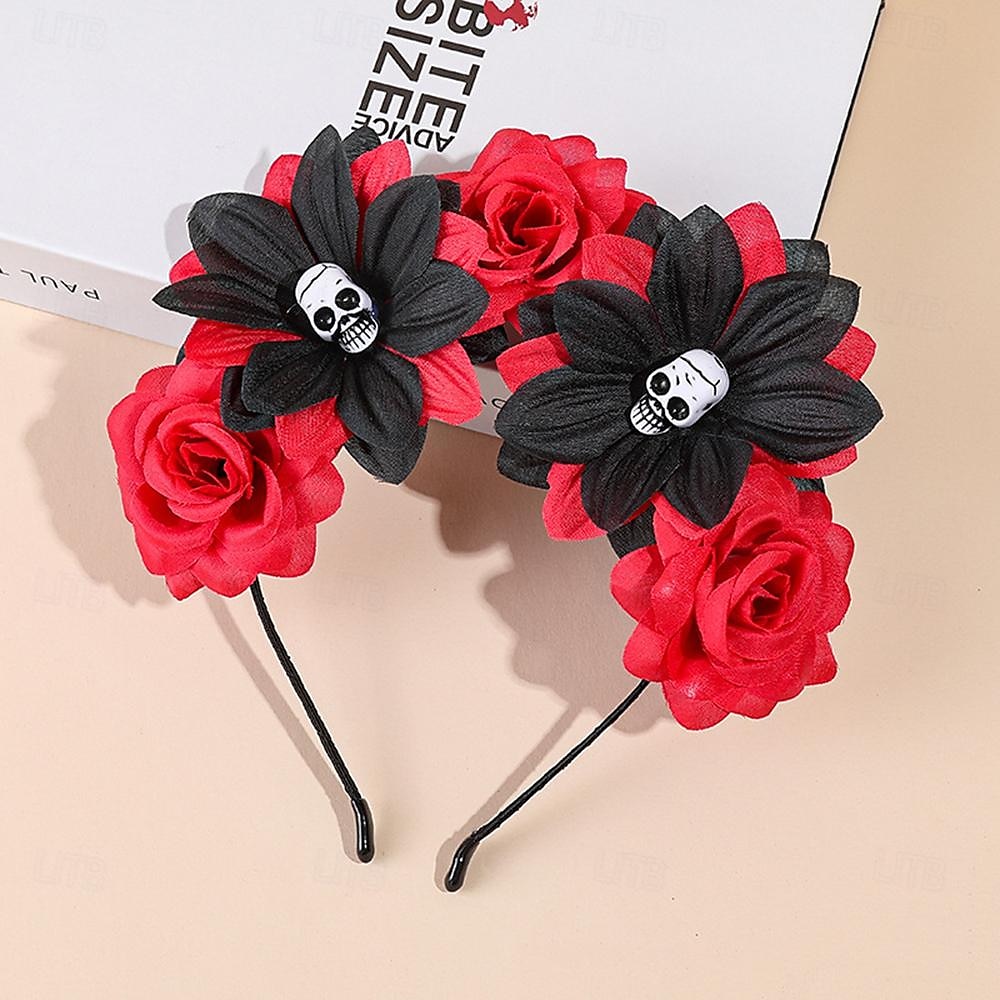 fascia per capelli con corna di teschio di halloween, decorazione per feste, accessori per capelli del 2025 a $17.49 –P3
