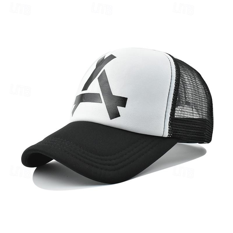 Herre Snapback lue Baseballcaps Solhatt Trucker Hat Nettinghette Svart Hvit Bomull Netting Mesh tilbake Mote Fritid Gate Daglig Grafisk Justerbare Solkrem Pustende 2025 - $5.49 –P8