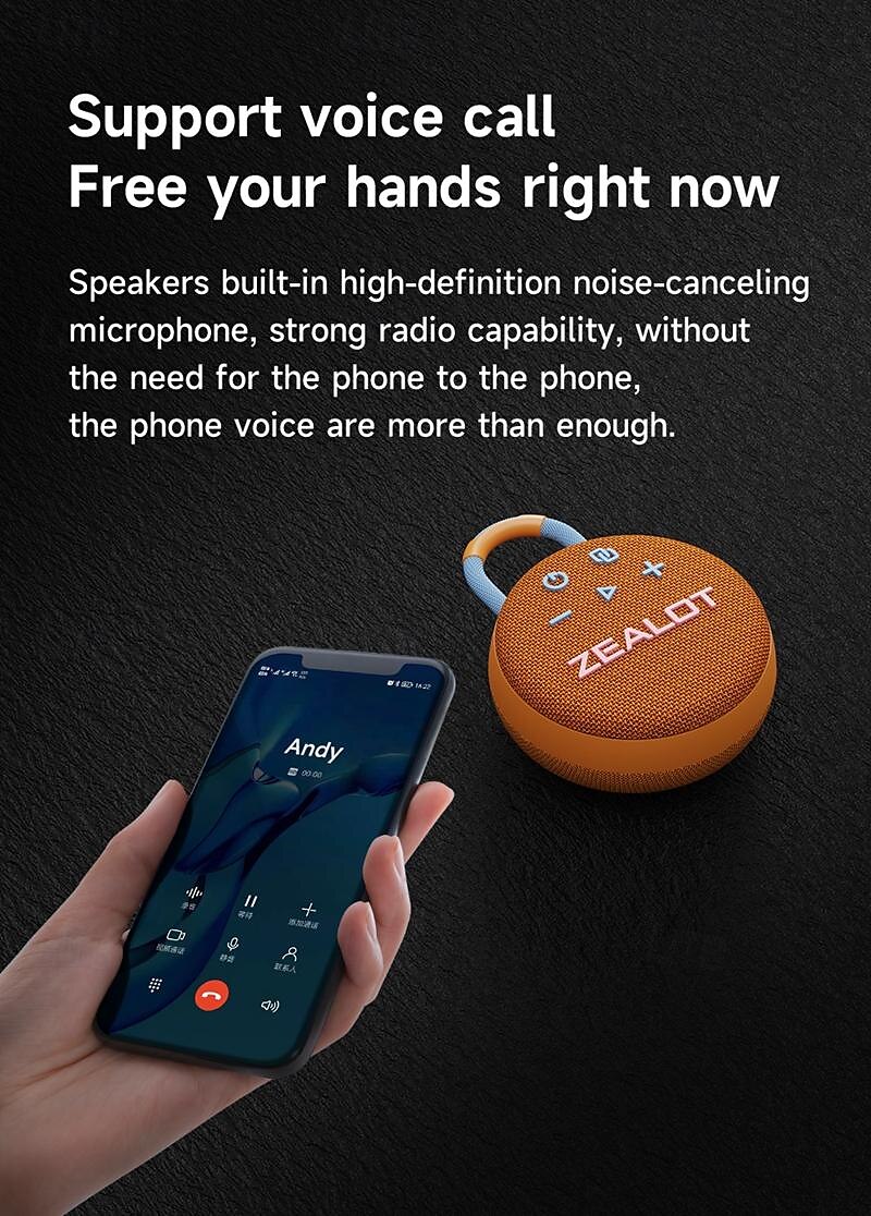 ZEALOT S77 Luidspreker voor buiten Bluetooth Speaker Bluetooth TF-kaart Voor buiten Waterbestendig Stereogeluid Spreker Voor PC Laptop Mobiele telefoon 2025 - $57.99 –P8
