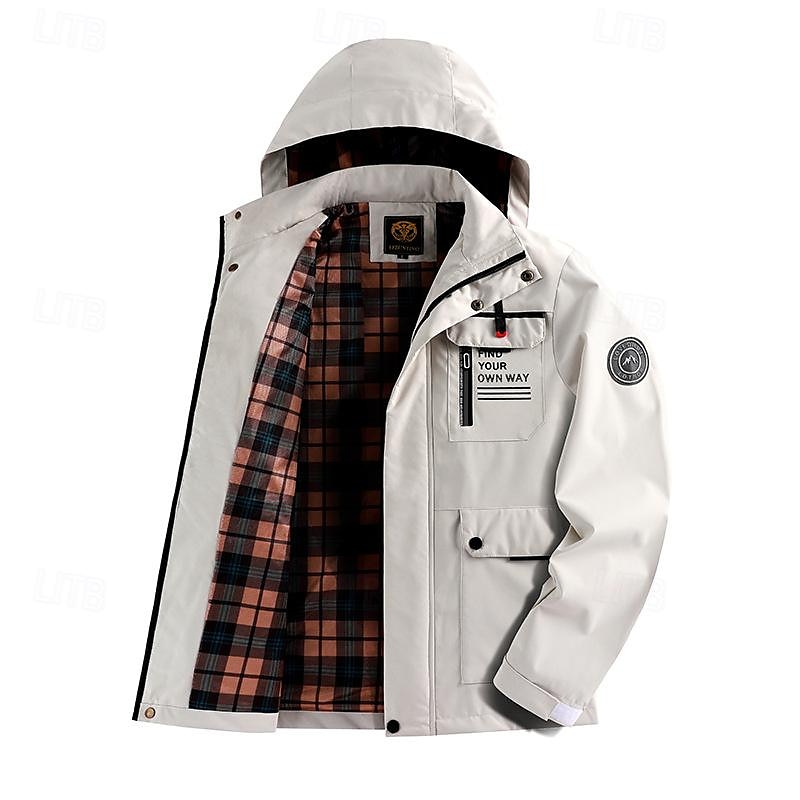 Hombre Chaqueta Softshell Chaqueta para senderismo Chaqueta para lluvia Al aire libre Resistente al Viento Resistente al Agua Chaqueta cortavientos Viaje Rojo tinto Negro Blanco Verde Ejército 2025 - $55.99 –P2