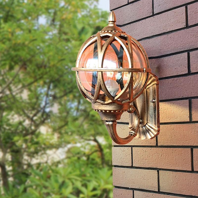 Liruxun illuminazione esterna sferica lampade da parete per esterni luci a pilastro lampada a testa a colonna luce paesaggistica lampada a pilastro da giardino impermeabile a led del 2025 a $132.99 –P12