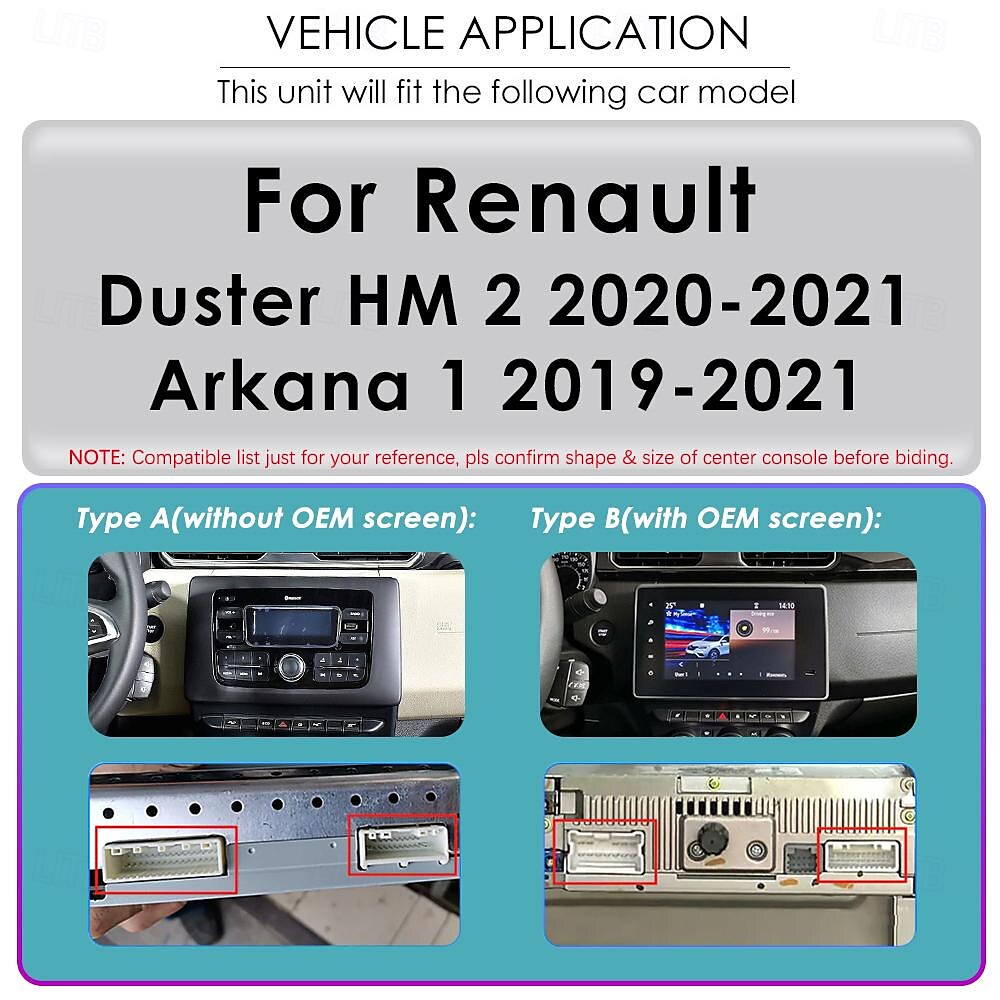 Для renault Duster arkana 2016-2019 автомобильный радиоприемник мультимедийный видеоплеер навигация GPS Android без 2din 2 din DVD 2025 - $264.69 –P1