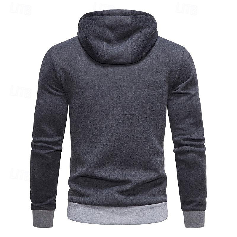 Men's Hoodie Full Zip Hoodie Wine Hooded Color Block Patchwork Sports & Outdoor Daily Holiday Polyester Streetwear Basic Casual Spring & Fall Clothing Apparel Hoodies Sweatshirts Long Sleeve 2025 - $15.99 –P9