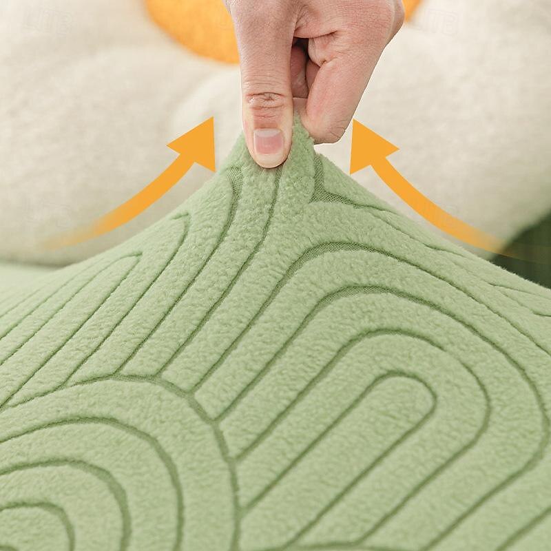 fodera per divano elastica in velluto jacquard copertura universale all-inclusive quattro stagioni pigro cuscino per divano anti-graffio in un unico pezzo estensibile durevole facile da installare e del 2025 a $41.99 –P6