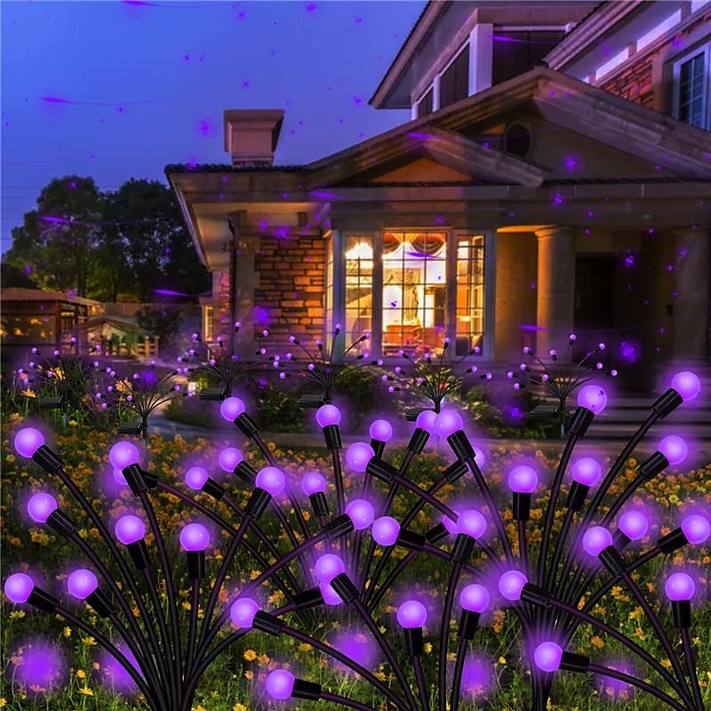 Lumières de Jardin Solaire à Vent Solaire de Cheminée Violet Lumineux - Changement de Couleur LED Étanches Auto-On Parfait pour Décoration de Jardin  Paysage 1/2pcs pour Halloween de 2025 ? $14.49 –P1