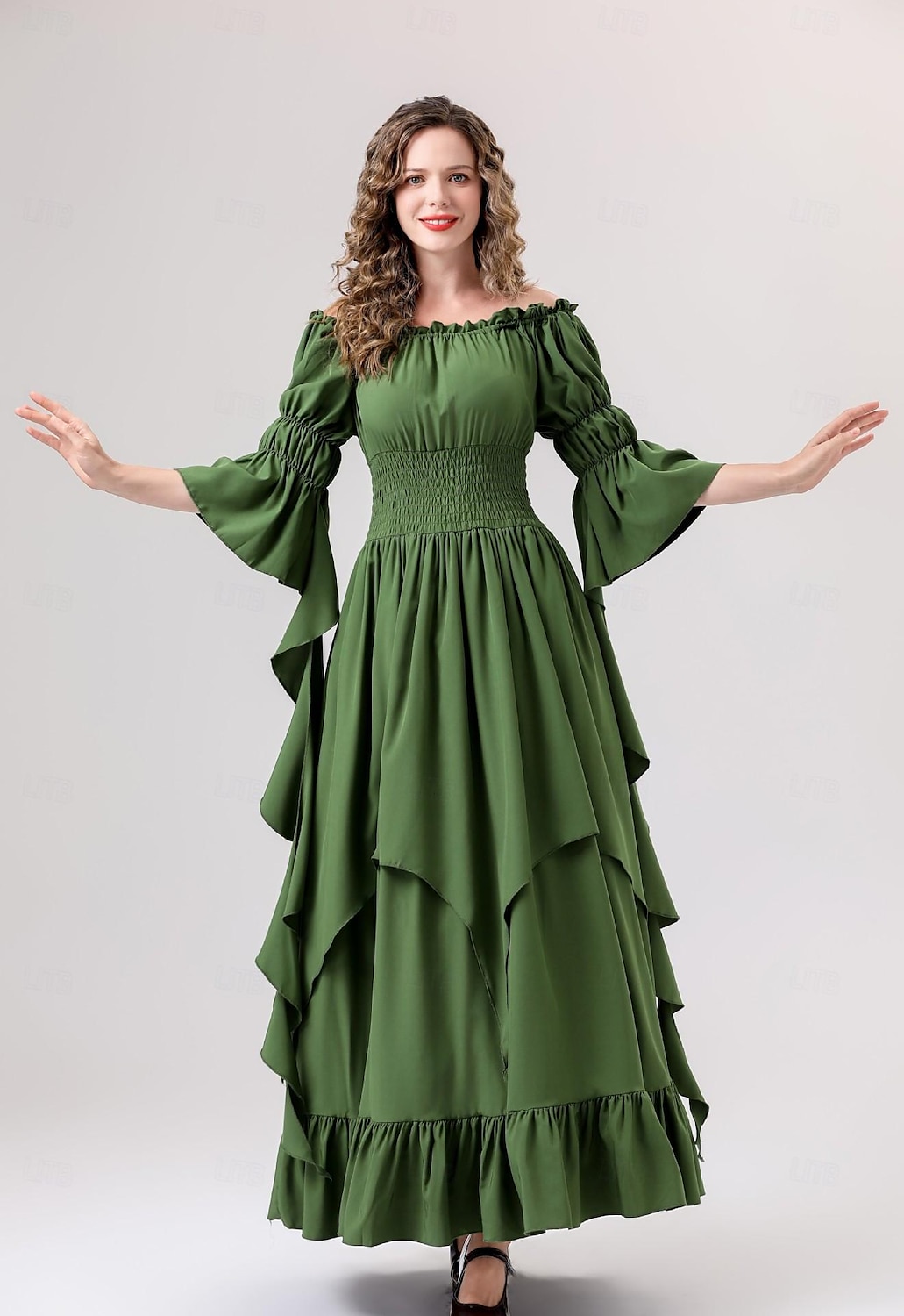 Retro Středověké Renesanční Šaty Šaty inspirované Regency Ren Faire Viking Elfí Dámské Keltské Fantazie Plesová maškaráda Večírek Dospělí Šaty 2025 - $43.99 –P10