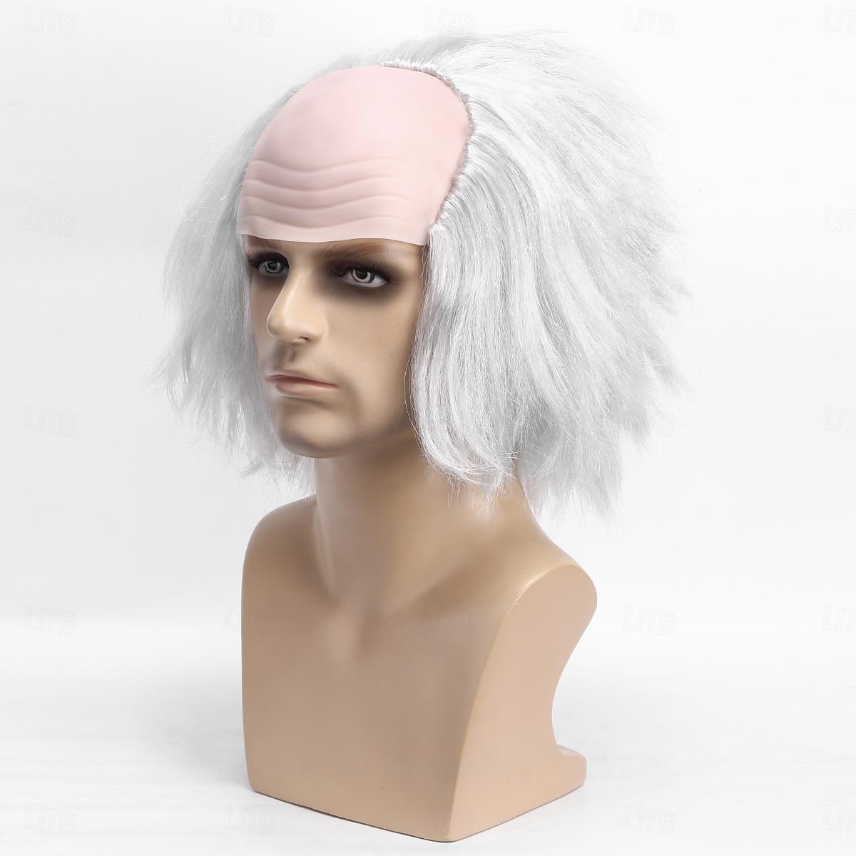 parrucca da clown calva corta e soffice ondulata da uomo di Beetlejuice 2 per costume da festa di carnevale, parrucche per adulti del 2025 a $20.99 –P5