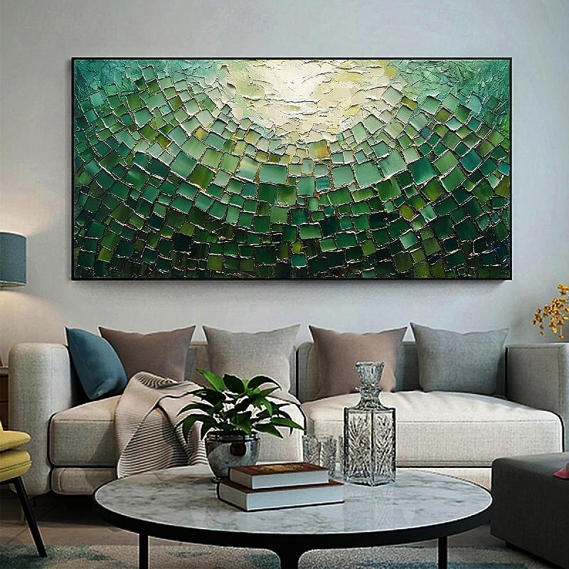 handgemachtes 3D-Ölgemälde auf Leinwand, groß, handgemalt, abstrakt, strukturiert, mit Palettenmesser, Boho-Ölgemälde, Wandkunst, individuell, zeitgenössisches minimalistisches Kunstwerk für 2025 - $75.99 –P12