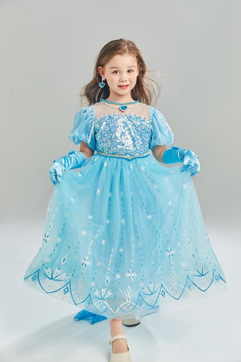 La Reine des neiges Conte de Fées Princesse Cendrillon Elsa Robe de demoiselle d'honneur Costume de soirée à thème Robes en tulle Douce Lolita Cosplay de Film for Fille Enfants Carnaval Fête / Soirée de 2025 ? $35.99 –P2