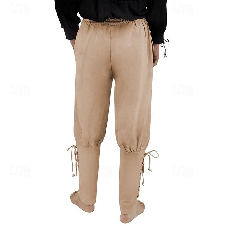 Retro Antiguo Medieval Renacimiento pantalones piratas Feria del Renacimiento caballero celta Ranger Color sólido Hombre Pirata Fantasía Víspera de Todos los Santos Carnaval Mascarada Rendimiento 2025 - $27.99 –P6