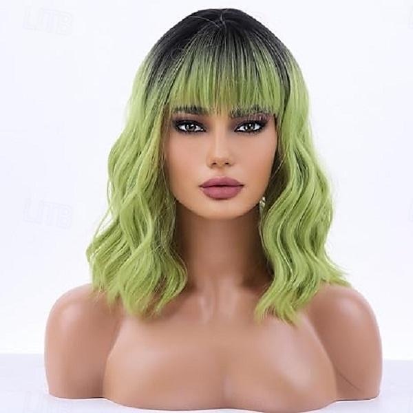 Szőke Ombre Paróka Rövid Bob Paróka Rövid Göndör Hullámos Paróka Frufrukkal Nőknek Hőálló Szintetikus Haj Parókák Mindennapi Használatra Cosplay Paróka Paróka Sapkával Halloween Parókák 2025 - $20.99 –P3