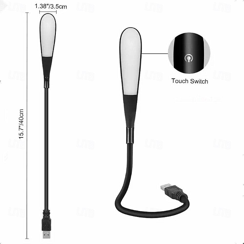 светодиодный светильник для книг, USB-лампа для чтения, гибкий светодиодный настольный светильник, сенсорный светильник с регулируемой яркостью, учебная лампа для ноутбука, спальни, настольное 2025 - $12.49 –P1