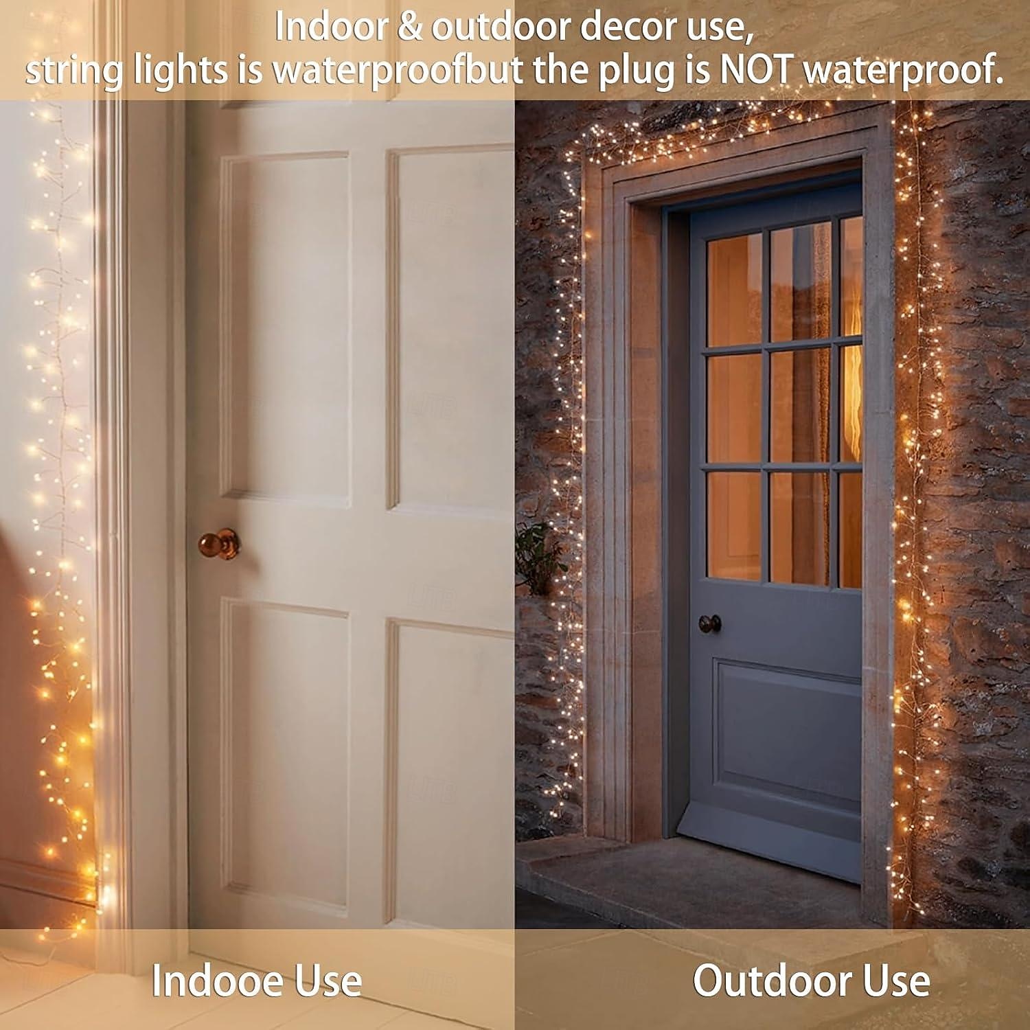 Solar Waterproof Copper Wire String Lights LED Firecracker Lights 6m 200LEDs Indoor Outdoor Holiday Garden Christmas Party Halloween Decoration Multi Color Lights 2025 - $24.99 –P11