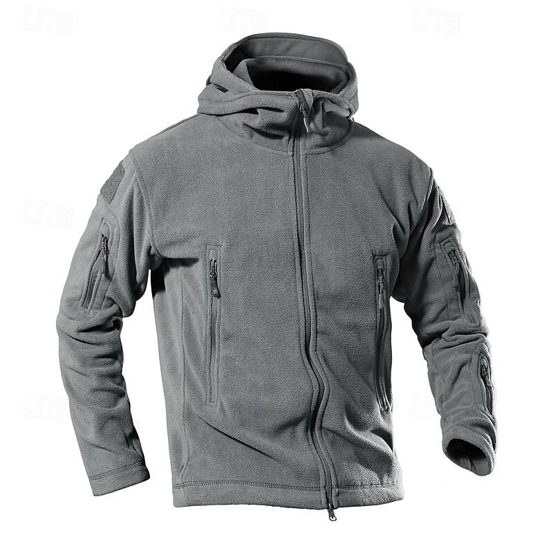 Per uomo Giacca in pile da escursione Inverno All'aperto Caldo Morbido Comodo Giacche in pile Giacca leggera Cerniera intera Scalate Campeggio / Escursionismo / Speleologia Viaggi Nero Marrone Verde del 2025 a $42.99 –P4