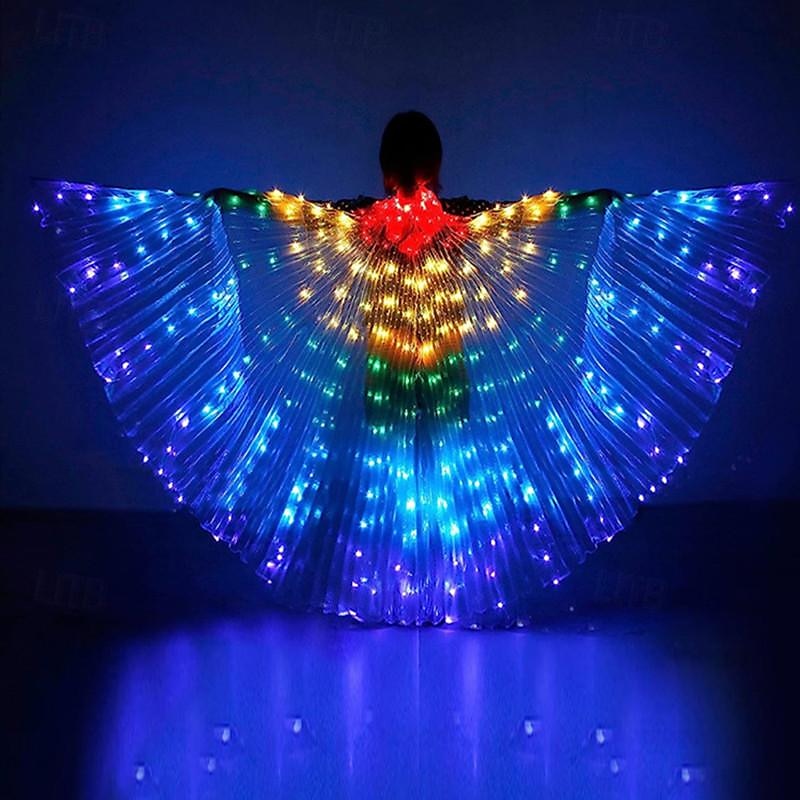 LED Wings Glow Angel Light Up Wings Belly Dance Costumes Wings LED Butterfly Wings for Adults Kids Glowing Light Up Costume Performance Clothing for Carnival 2025 - $39.99 –P1