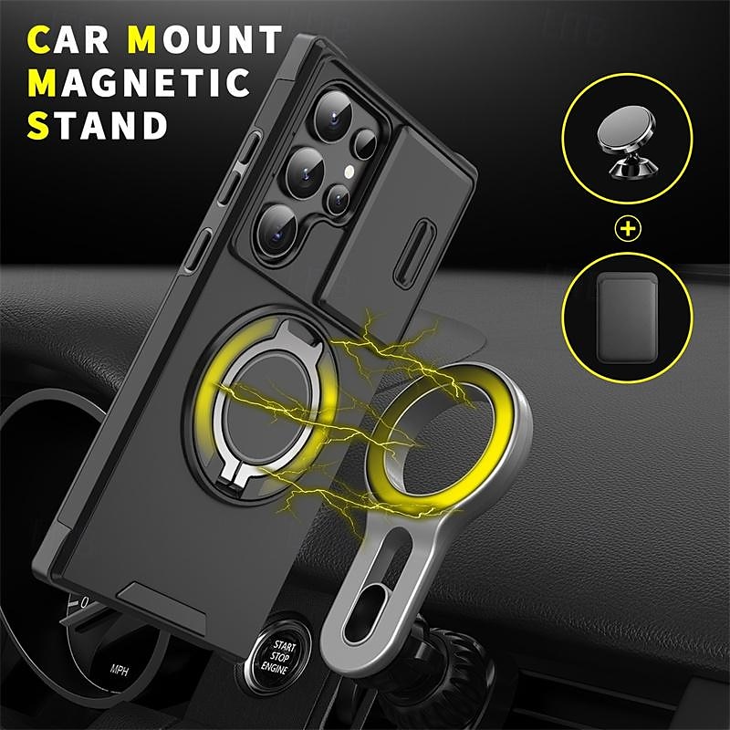 Phone Case For S24 S23 S22 S21 Ultra Plus A14 A54 A13 S20 FE Back Cover Ring Holder Shockproof PC 2025 - $14.99 –P7