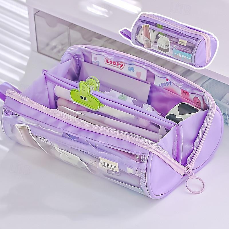 New Transparent Pen Bag Creative Simple Multi-functional Primary and Secondary School Students Stationery Pencil Case Large Capacity Pencil Case 2025 - $15.99 –P10
