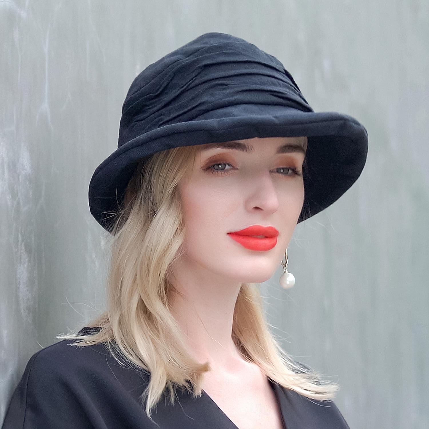cappelli cappello a secchiello in cotone cappello floscio cappello da sole casual vacanza semplice classico con copricapo con giunture di colore puro del 2025 a $24.99 –P2