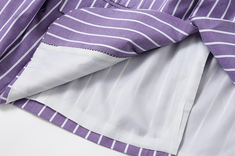 Miesten Valmistujaiset Bleiseri Muodollinen iltajuhla Hääjuhla Syntymäpäiväjuhlat Muoti Vapaa-aika 봄 & Syksy 95% polyesteriä 5% spandexia Raita Tasku Rento / arki Yksirivinen Bleiseri Punastuvan 2025 - $57.99 –P9