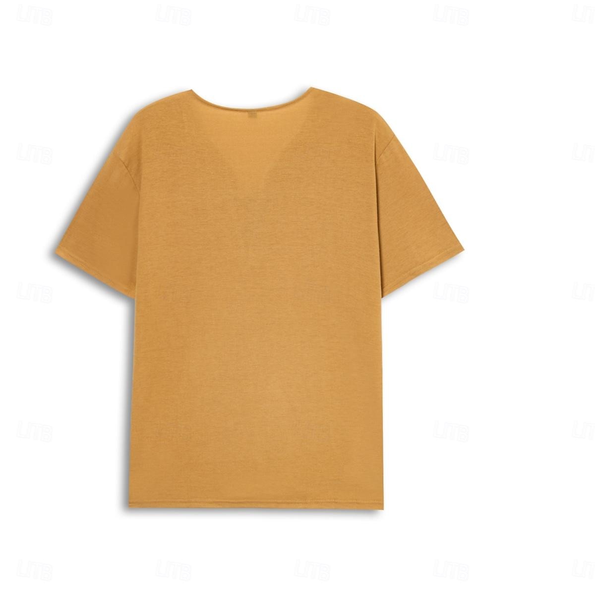 Herren T Shirt T-Shirt Langarm V Ausschnitt Frühling & Sommer Einfach Mode Designer Basic Schnürung Urlaub Straße Ausgehen Schwarz Blau Grün Top T-Shirt für Herren 2025 - $20.99 –P9