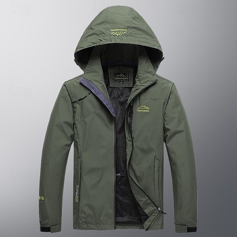 Miesten Softshell-takki Vaellustakki Sadetakki ulko- Tuulenkestävä Vedenkestävä Kevyt Tuulitakki takki Matkailu Musta Armeijan vihreä Sininen Harmaa 2025 - $42.99 –P5