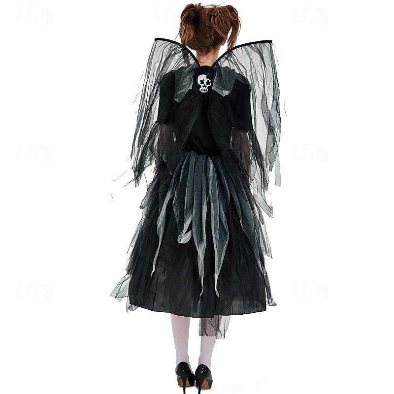 Skelett Totenkopf Kleid Cosplay Kostüm Erwachsene Damen Gruseliges Kostüm Party / Abend Karneval Einfaches Karnevalskostüm 2025 - $41.99 –P3