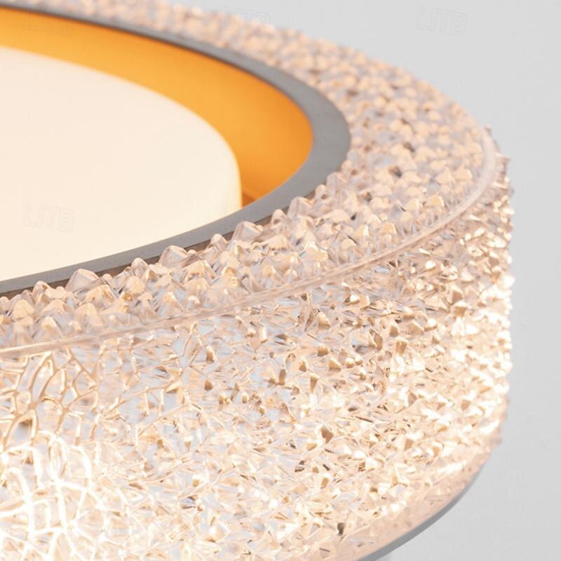 Plafoniere a led dimmerabili 50 cm 1 luce moderna arte industriale circolare in metallo spazzolato semi incasso 42 w per cucina camera da letto soggiorno 220-240 v del 2025 a $179.99 –P3