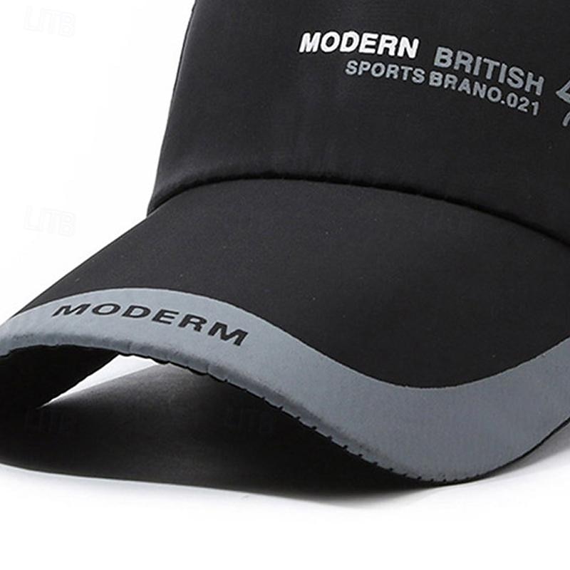 Herren Cap Basecap Sonnenhut Kappe Schwarz Rote Polyester Patchwork Modisch Brautkleider schlicht Strasse Täglich Farbblock Buchstabe Einstellbar Sonnenschutz Atmungsaktiv 2025 - $2.99 –P9
