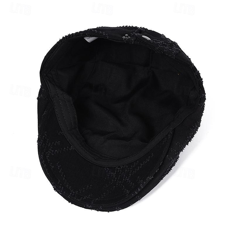 Voor heren Platte pet Ascot-hoed Krantenverkoper hoed Zwart Oranje Katoen Modieus Casual Straat Dagelijks Effen Verstelbaar Zonbescherming Ademend 2025 - $10.49 –P4