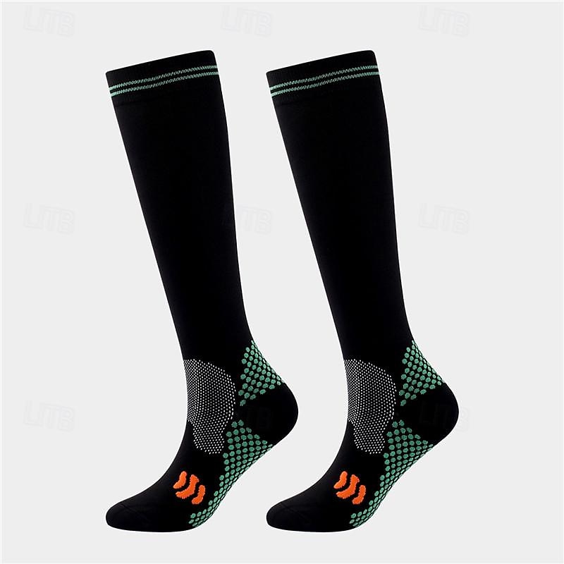 Calcetines de compresión Calcetines Deportivos Calcetines para correr 1 Par Bloque de Color Hombre Calcetines de tubo A prueba de resbalones Transpirable Reductor del Sudor Cómodo Entrenamiento de 2025 - $7.99 –P1