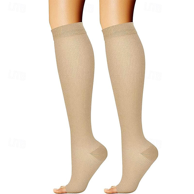 Calze a compressione Calze sportive Calzini da corsa 1 paio Di base Per donna Calzini a tubo Traspirante Comodo Allenamento in palestra Calcio Corsa Jogging Ciclismo Gli sport Tinta unita Nylon Nero del 2025 a $7.59 –P2