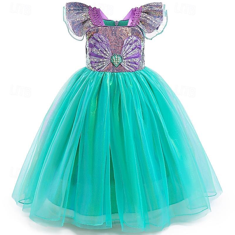 princess polly baby blue dress Little Mermaid Fairytale Ariel Princess Dress Costume Flower Girl Dress  Cosplay Movie Cosplay for Girls' Kids Carnival Performance Party 2026