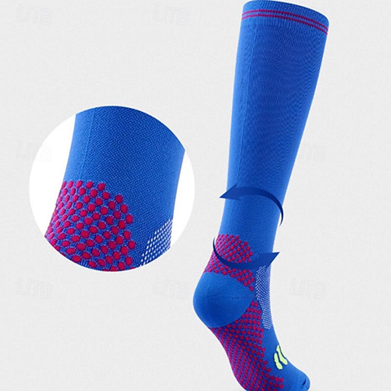 Calcetines de compresión Calcetines Deportivos Calcetines para correr 1 Par Bloque de Color Hombre Calcetines de tubo A prueba de resbalones Transpirable Reductor del Sudor Cómodo Entrenamiento de 2025 - $7.99 –P8