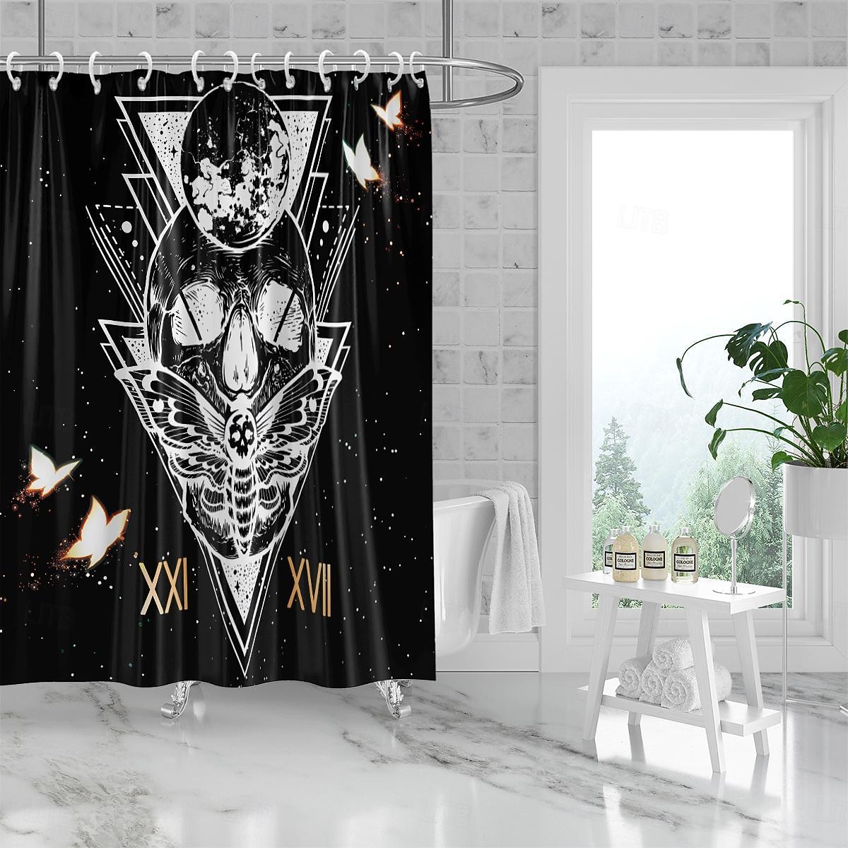 Dusjforheng med kroker 180cm*180cm(70"*70") Polyester Vaskbart Vanntett Plante Blomster Mønster Badekar Dekor 2026 - $28.99 –P8